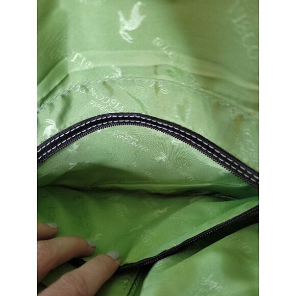 Sophia Viscon Burgundy Brown Trim Leather Zipper Crossbody Shoulder Handbag, EUC - Picture 13 of 16